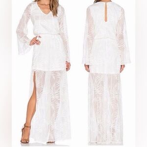NWT Show Me Your Mumu Julie Maxi Dress ~ in White Leaft Luxe